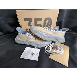 Adidas Yeezy Boost 350 V2 "Israfil" FZ5421 Size 10.5 Grey Yellow w/ Box & Laces